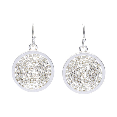 Aretes Upsala Plata Circulo Chico Gancho Plateado